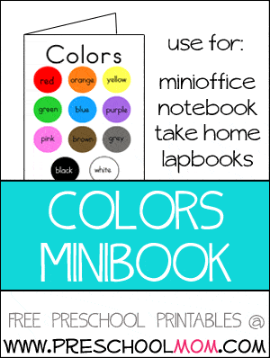 Color Preschool Printables — Preschool Mom