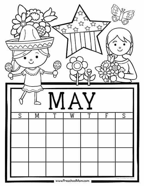 Preschool Monthly Calendar Printables Preschool Mom