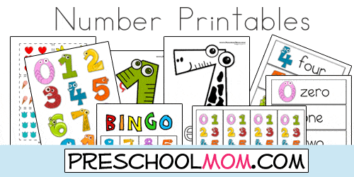 Printable Number Chart For Preschool