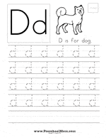 letter d worksheets for preschool alphabetworksheetsfreecom - free ...