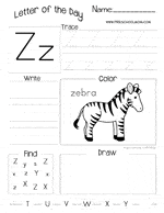 Letter Z Preschool Printables - Preschool Mom