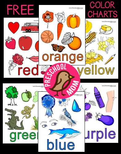 free printables color charts  preschool mom