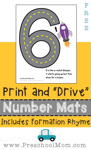 print drive number rhyme mats preschool mom