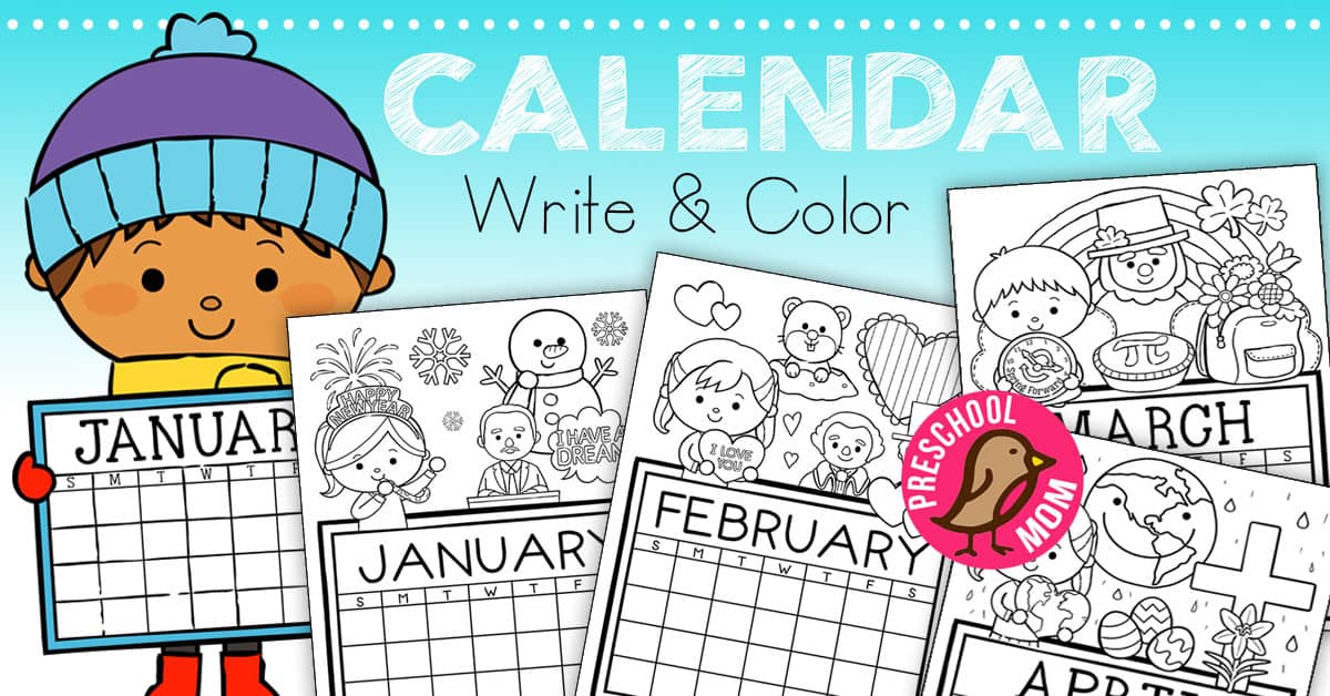 Preschool Monthly Calendar Printables Preschool Mom