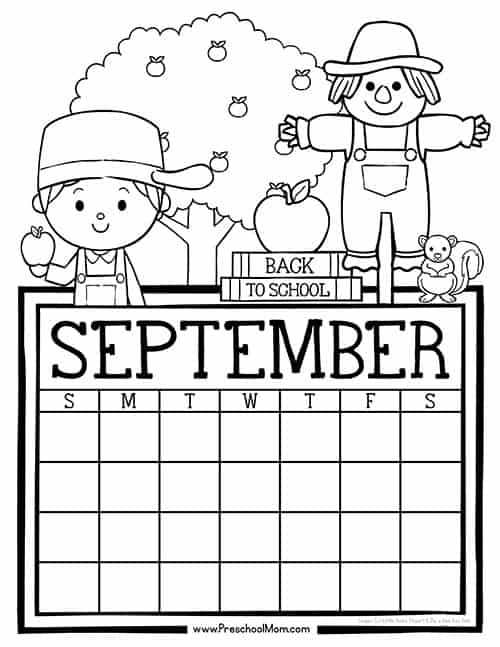 Preschool Monthly Calendar Printables - Preschool Mom
