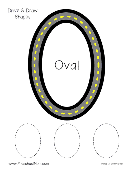 Drive & Trace Shape Printables