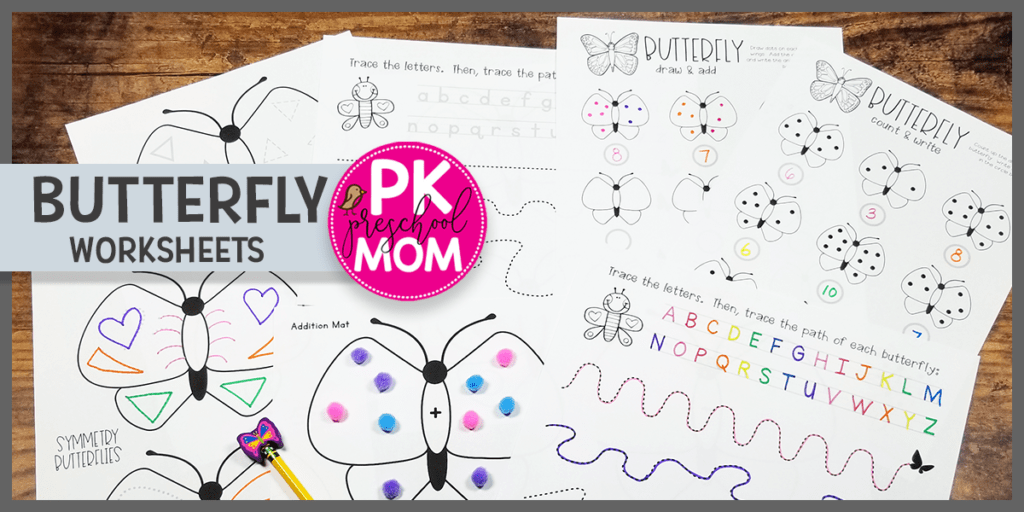 free butterfly worksheets preschool mom