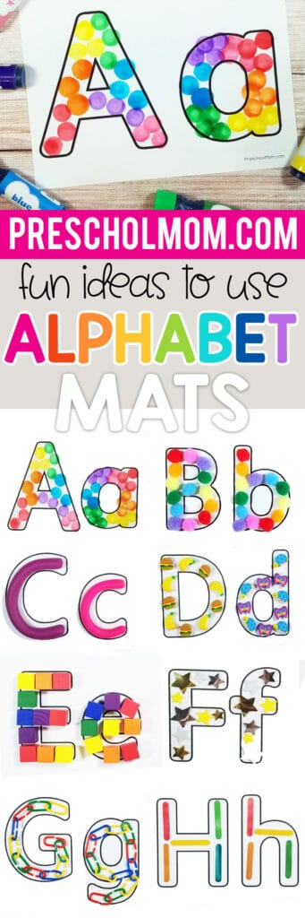 alphabet mat printables preschool mom