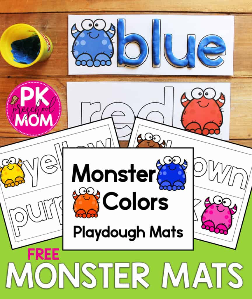 Monster Playdough Mats