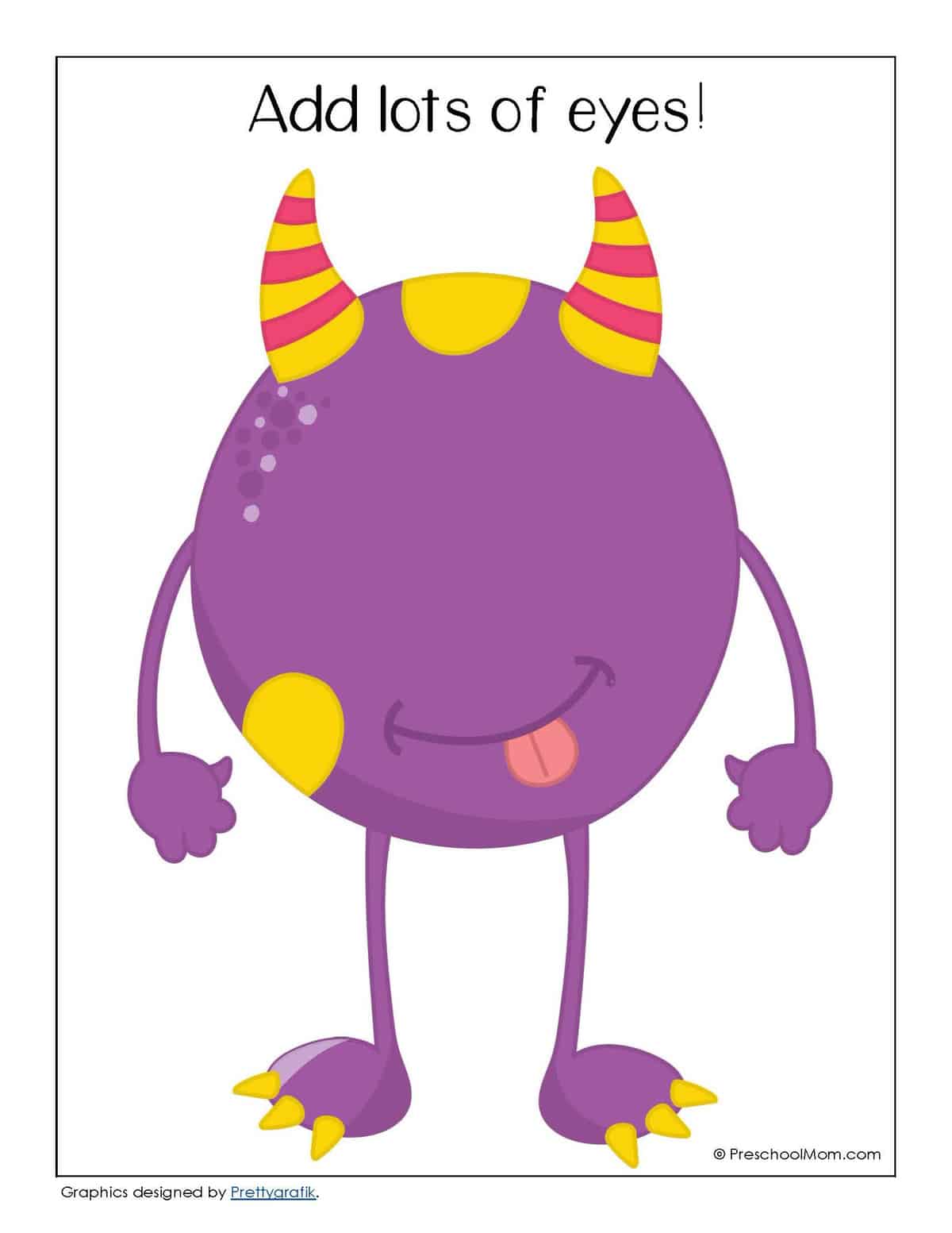 Monster Counting Mats Preschool Mom