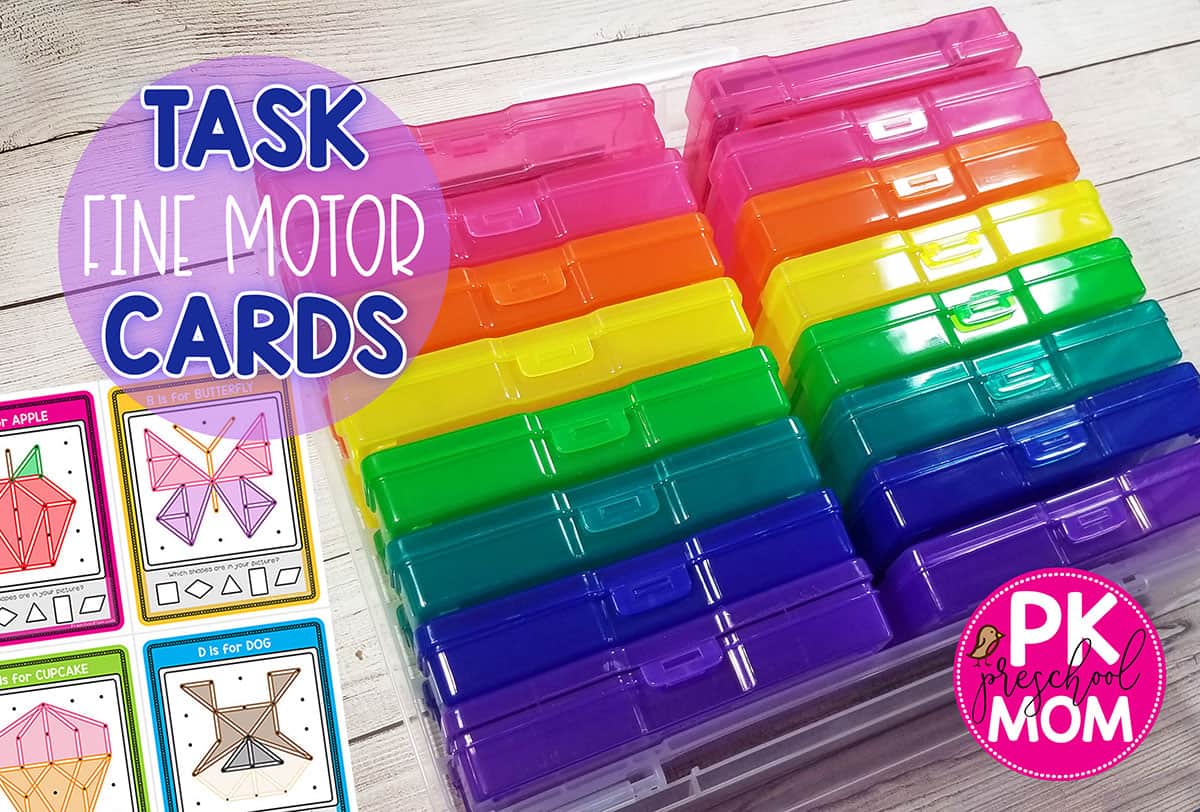 Fine Motor Task Cards Preschool Mom