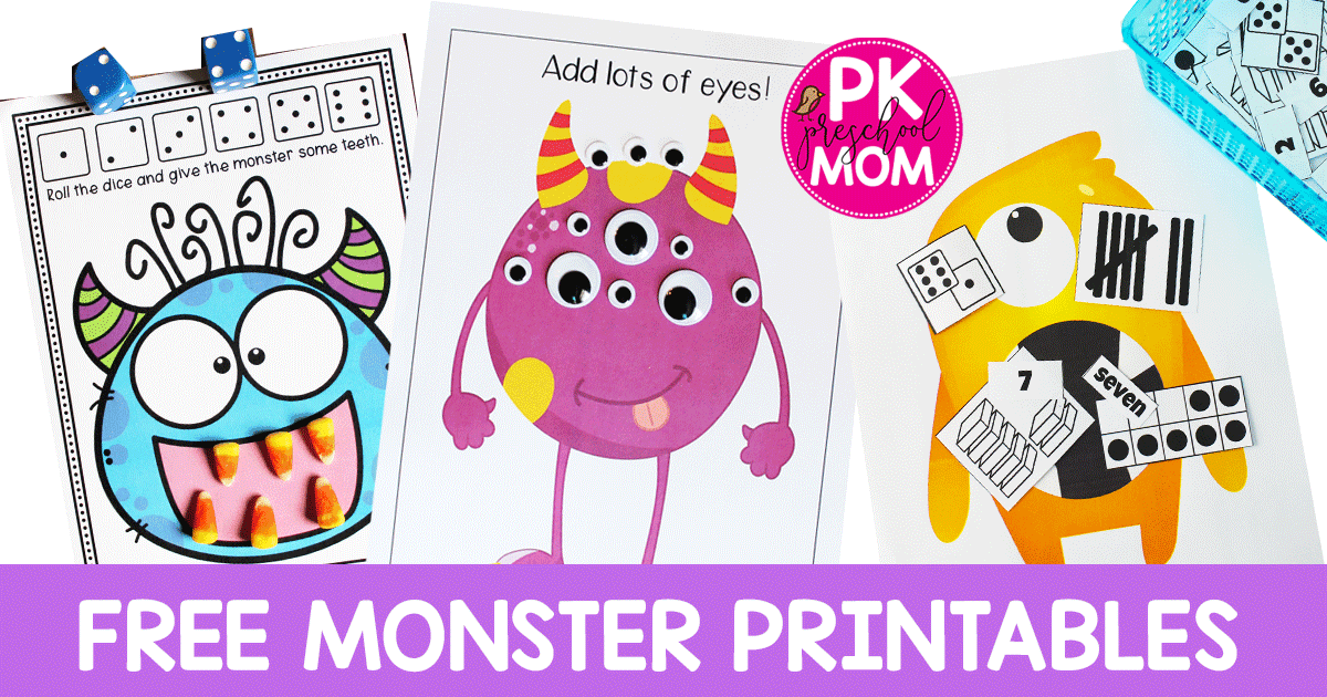 Monster Preschool Printables - Preschool Mom