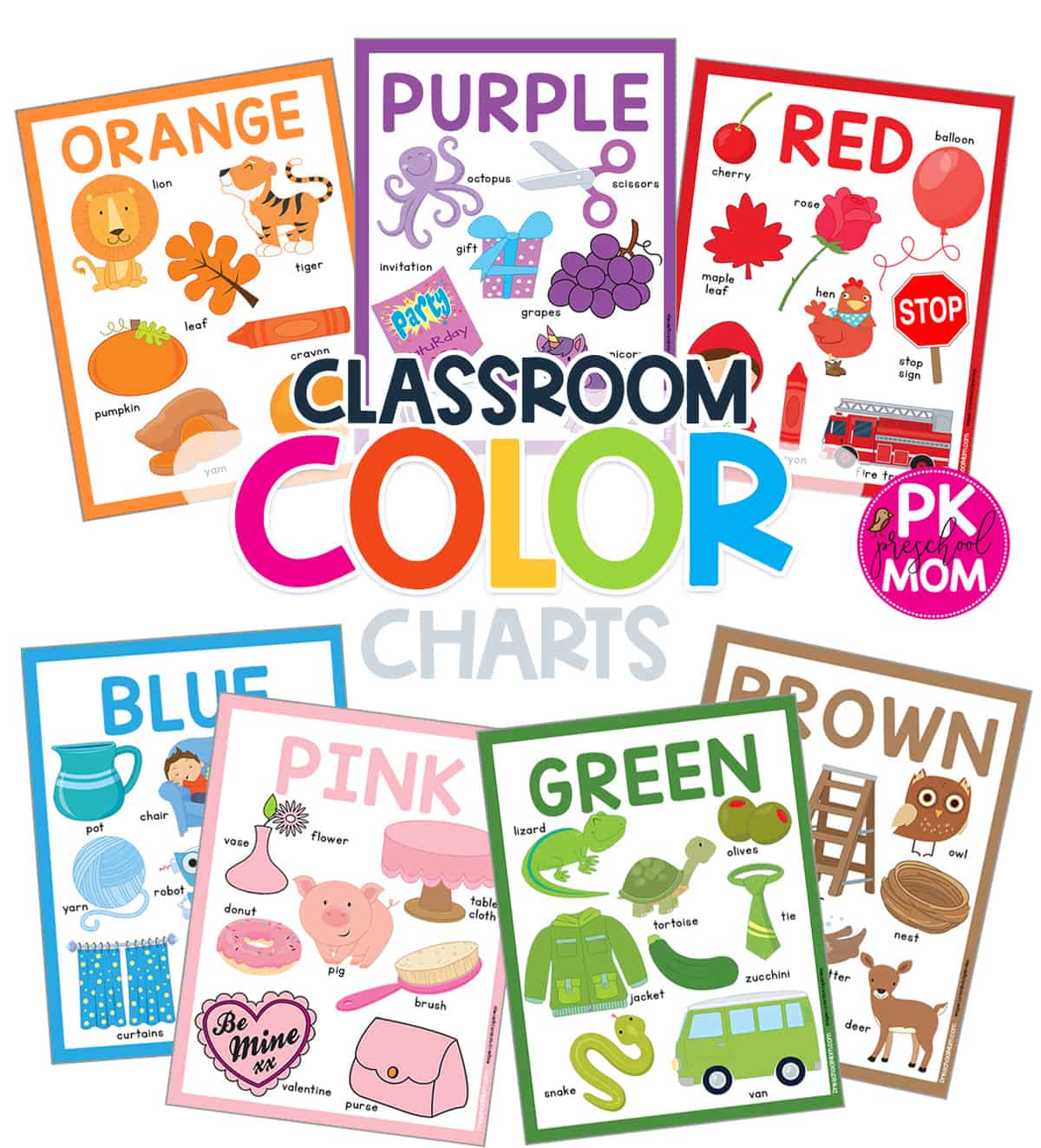 Preschool Color Charts - Preschool Mom