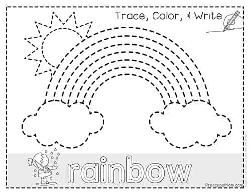 Rainbow Tracing Worksheet