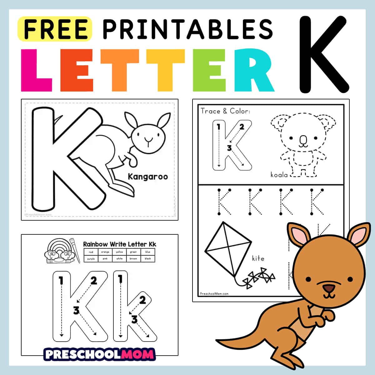 Free Printable Colorful Cartoon Letters: Cartoon Letter A - Freebie Finding  Mom